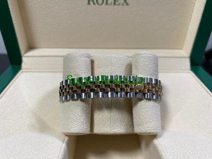 Rolex Lady-Datejust 26 ellow Gold Silver Diamond Dial Ref.279173