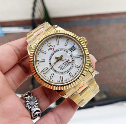 Noob FACTORY 1:1 Rolex Sky-Dweller 326934 SS Best Edition White Dial A23J
