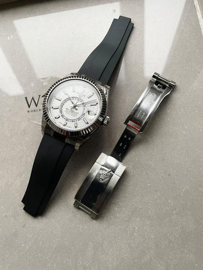 Noob FACTORY 1:1 Rolex Sky-Dweller 326934 904L SS Noob 1:1 Best Edition White Dial Asian 23J to 9001