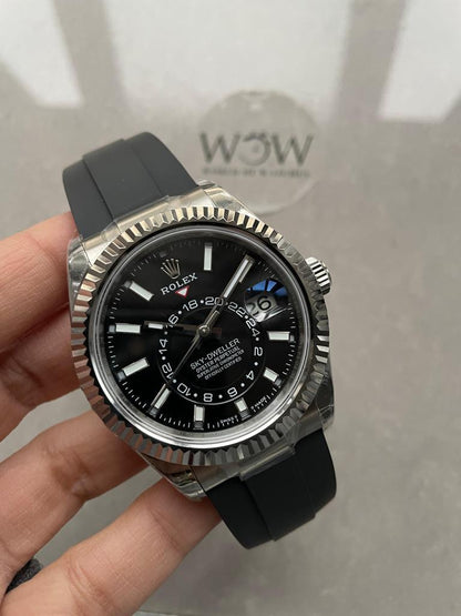 Noob FACTORY 1:1 Rolex Sky-Dweller 326934 904L SS Noob 1:1 Best Edition Black Dial Asian 23J to 9001