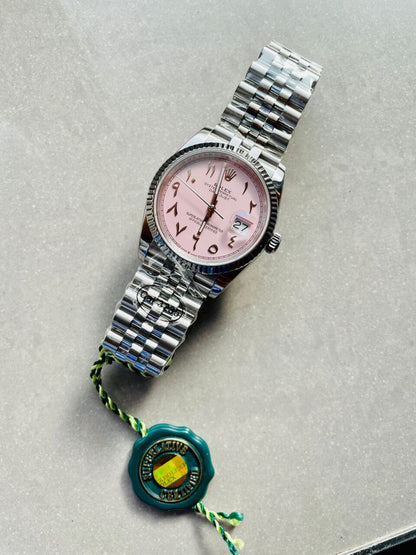 DIWF Factory 1:1 Rolex DateJust 36 126234 Best Edition 904L Steel Tiffany Pink Dial Arabic Marker SA3235