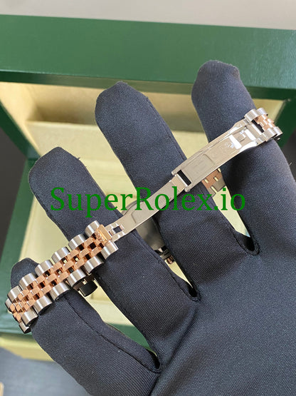 Rolex Lady-Datejust 26 Everose Gold and Steel Pink Roman Dial Ref.179171